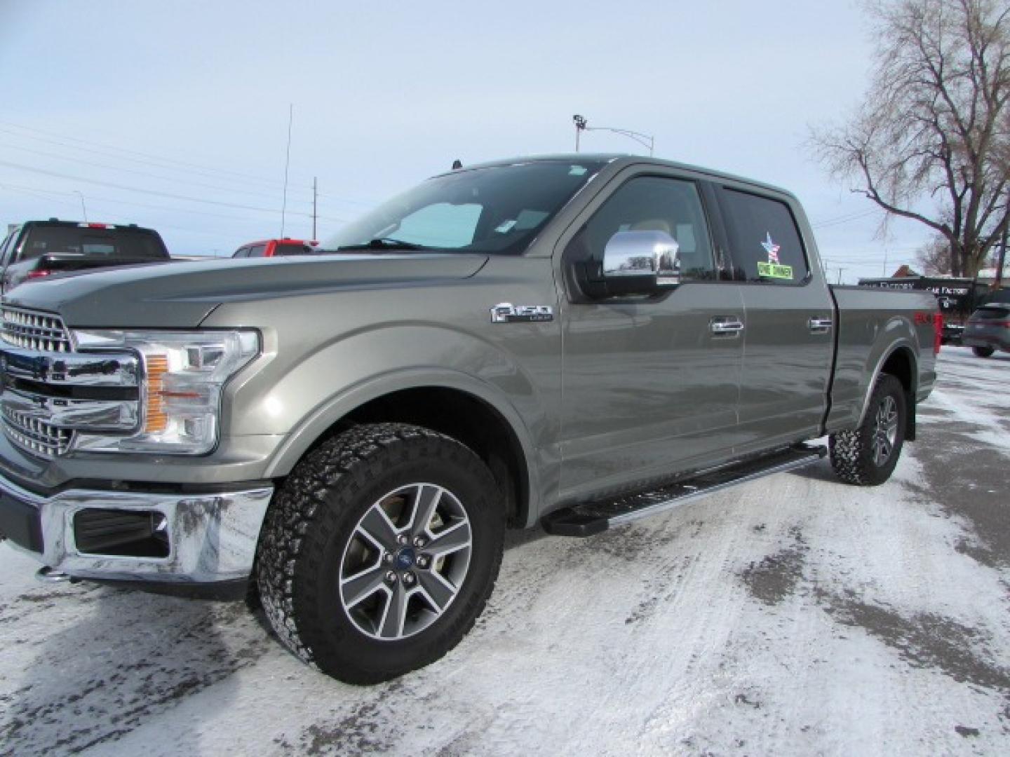 2019 Silver Spruce /Tan Ford F-150 Lariat SuperCrew 6.5-ft. 4WD (1FTFW1E46KK) with an 3.5L V6 DOHC 24V engine, 6A transmission, located at 4562 State Avenue, Billings, MT, 59101, (406) 896-9833, 45.769516, -108.526772 - Photo#0